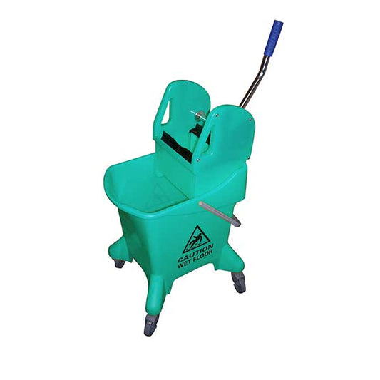 25L Mopping System with Gear Press Wringer Green - Kentucky Bucket