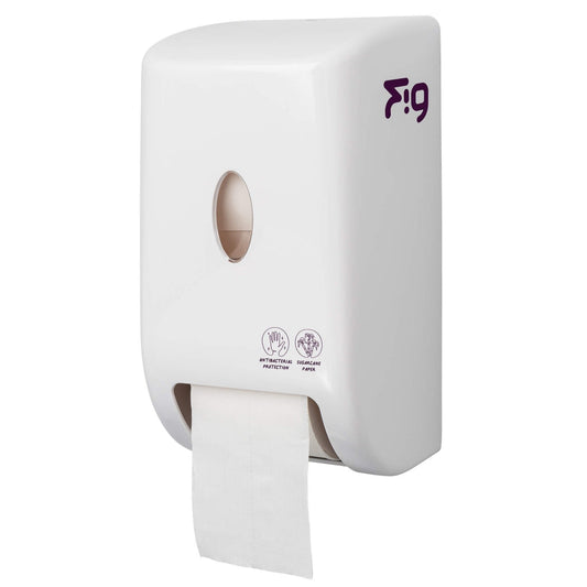 Ecomatic Toilet Tissue Roll Dispenser White ABS