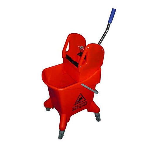25L Mopping System with Gear Press Wringer Red - Kentucky Bucket