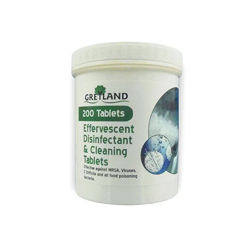 Effervescent Chlorine / sanitising / Disinfectant and Cleaning Tablets White (Pack of 200)