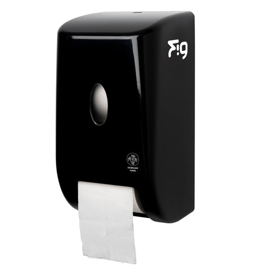 Ecomatic Toilet Tissue Roll Dispenser Black ABS