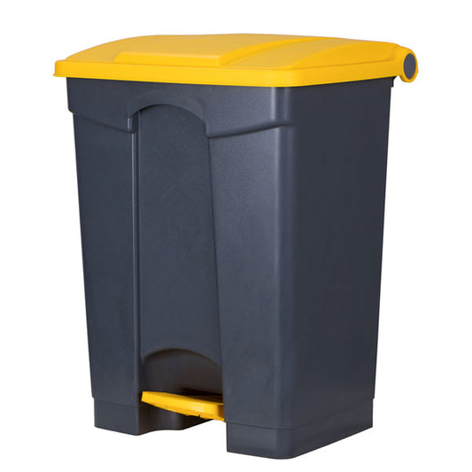 Yellow & Grey Waste Pedal Bins 68ltr