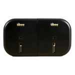 Tiboo - System X - Twin Mini Centrefeed Toilet Tissue Dispenser - BLACK