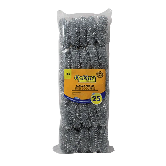 Optima Proclean Galvanised Steel Scourers, 15g (25pk)